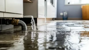 Las fugas de agua como la de la imagen figuran entre los daños en pisos turísticos más frecuentes